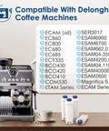 DLSC002 Water Filter Replacement For Espresso Machines Compatible With Eletta Series Eletta Explore Dinamica Magnifica Evo Magnifica S Magnifica Start Cappuccino System Ecam Esam Etam For Fresher Brews And Cleaner Tastes, 4-pack
