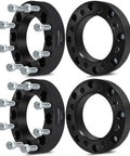 4Pcs Beefed Up Wheel Adapters Kit 8x6.5 To 8x180 1.5 Inch Spacers With 14x1.5 Lug Studs Fit For 2001-2010 Silverado 2500HD