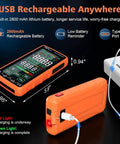 Compact Digital Multimeter Tester With 5 Inch Touch Screen Auto Ranging TRMS 6000 Counts Rechargeable Voltmeter Measures DC And AC Voltage Current Resistance And Temperature High Accuracy Pro Grade Electrical Tester For DIY And Pros showing USB charging connection