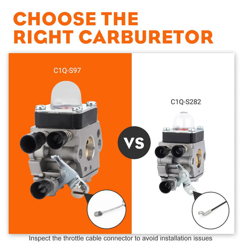 FS80R Carburetor Upgrade For STHIL String Trimmers And Hedge Tools Weedeater Ready With Maintenance Kit side-by-side comparison