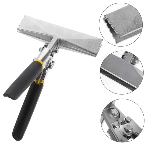 6 Inch Manual Sheet Metal Bender Duckbill Pliers Edge Seamer with non-slip handle, showing heavy-duty construction and duckbill design.