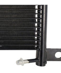 Premium Transmission Oil Cooler For Hyundai Santa Fe 2001-2006 Fits 2.4L 2.7L 3.5L Engines Keeps Fluid Cool Prevents Overheating Slammer Upgrade Replacement black finned core with mounting bracket and hose fitting