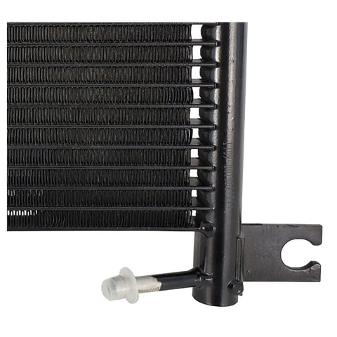 Premium Transmission Oil Cooler For Hyundai Santa Fe 2001-2006 Fits 2.4L 2.7L 3.5L Engines Keeps Fluid Cool Prevents Overheating Slammer Upgrade Replacement black finned core with mounting bracket and hose fitting