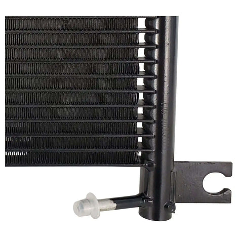 Heavy Duty Transmission Oil Cooler For Santa Fe That Handles 2 4L And 3 5L Engines In 2001 To 2006 Models Without Frying The Gearbox Or Burning Out Your Clutch Assembly With Ease. black metal cooler core with mounting bracket