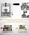 Heavy Duty Manual Wire Stripper With Drill Mount Cable Peeler; adjustable blade and roller for 1-15 mm copper wire stripping.