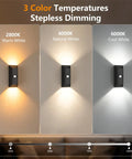 Fuligent Motion Sensor Light Indoor, Rechargeable Wall Sconce, 2 Pack showcasing 3 color temperatures and dimming options.