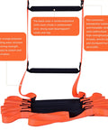 Emergency Fire Escape Rope Ladder for Home Windows and Balconies, showing orange webbing and black reinforced rungs