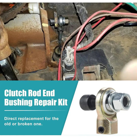 Clutch Rod Permanent Repair Kit For Ford F Series Trucks 1987 To 2010 F150 F250 F350 F450 F550 Powerstroke Bronco Replaces Worn Rod End Bushings And Pin With Durable Steel Heim Joint installed on clutch linkage