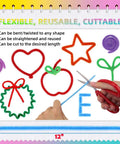 Crazy Color Chenille Stems Kit With 1050 Pieces In 30 Assorted Colors For Crafting DIY Projects Decorations And Classroom Fun Flexible 6mm By 12 Inch Fuzzy Pipe Cleaners showing cuttable shapes