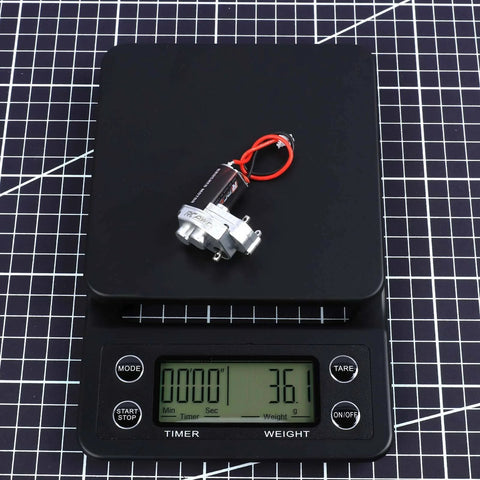 RCAWD 55T carbon-brush motor with aluminum center gear case and red wires for Axial SCX24