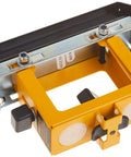 Built Tough Miter Saw Workpiece Stop And Adjustable Rail Support With Quick Release Flip Up Design for precise angle cuts.