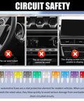 Tight 120 Piece Car Mini Fuse Assortment Kit With Heavy Duty Puller Tool For All Your Rides Keeps Your Rig Running Smooth Across Every Amp Rating For Quick Electrical Fixes featuring fuses and dashboard issues.