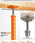 Rock Solid Adjustable House Floor Jacks 4 Pack 19 To 36 Inch Lift Range Heavy Duty Screw Stands 18000 Lbs Weight Limit for wood beams with rotating top plate.