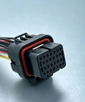 Heavy Duty 26 Plus 34 Pin Ecu Connector Harness Kit With Pre Wired Pdm Wiring Looms featuring a close-up view of the connector and wires.