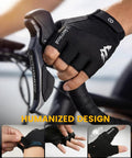 Dope Bike Gloves For Men And Women With Anti Slip Shock Absorbing Pad Breathable Lycra Mesh Back For Cycling Gym Motorcycle Hiking