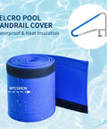 Velcro Pool Handrail Cover, 6FT waterproof design, for Smooth Sail Setup Hella Sturdy 304 Stainless Steel Inground Pool Handrail
