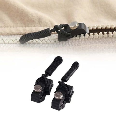 Zipper Repair Kit 9 Piece Black Zip Pullers For Coats Jackets Luggage And Backpacks Easy Install Quick Fix Zip Slider Replacement Heads