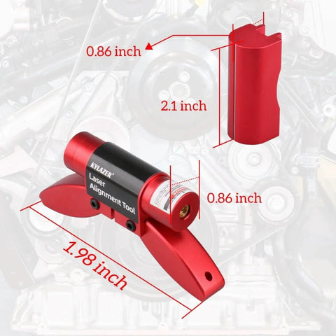Laser Alignment Tool For Precise BDS Displacement Diagnosis With Magnetic Base Reusable Compact Red Calibrator Easy Magnetic Dock Pro-Grade Long-Lasting Operation Quick Connect Laser Module For Accurate Calibration And Pulley Alignment