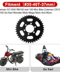 Heavy Duty 35 Chain Sprocket With 40 Tooth Rear Sprocket For 35 Chain Mini Bikes And Go Karts Black Burn Finish Durable Replacement