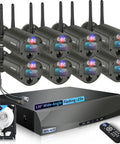 Outdoor Wireless Security Camera System With 130 Degree Wide Angle And 2 Way Audio Home Surveillance Kit With WiFi Video DVR
