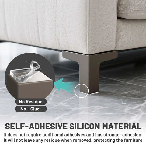 40 Count Non Slip Furniture Pads Set With Grippy Self Adhesive Silicone Cushions Anti Vibration And Silent Performance Reusable Floor Protectors For Tables Sofas Beds And Hardwood Floors Leaves No Residue