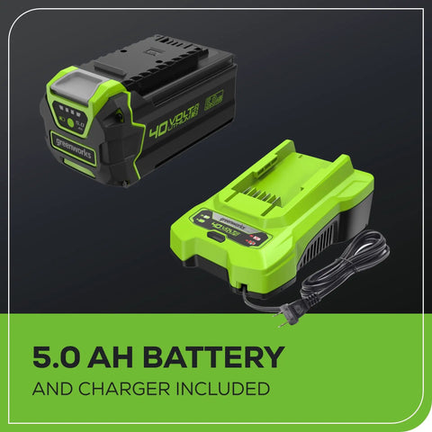 40V Cordless Push Lawn Mower With 19 Inch Steel Deck, 5.0Ah Battery And Charger Included, Up To 35 Minutes Run Time, Lightweight Yet Durable, No Gas, Easy Start And Clean Cut For Dense Lawns.
