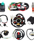 Universal All In One Electric Stator Coil CDI Wiring Harness And Spark Plug Kit for 49cc to 125cc ATVs, go-karts, dirt bikes, pit bikes.