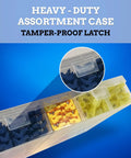 360 Piece T Tap Wire Connectors Kit For AWG 22 To 10 Color Coded Quick Splice Terminals in heavy-duty case with latch