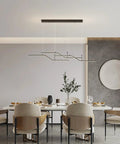 Dope Three Color Dimmable LED Pendant Light With Remote 45W Modern Chandelier With Geometric Shapes Over Dining Table