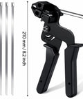 Stainless Steel Zip Tie Gun Kit With 100 Beefy Heavy Duty 11.8 Inch Metal Zip Ties Self Locking UV Resistant And Corrosion Resistant