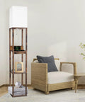 Must Have Floor Lamp With Shelves For Living Room And Bedroom, USB Ports A And C, Smart Wireless Charger, AC Outlets