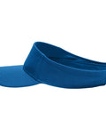 Cool Royal Blue CNC Machinist Visor With Square Gauge Design, Breathable Mesh Sunglasses Hat side view showing adjustable strap.