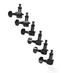 Auto Trim Locking Guitar Tuners Six In Line Black No Slip Locking For Fast And Easy String Changes And Precise Tuning, six black tuners