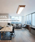 2Ft LED Light Fixture With 3 Color Temperature Adjustable 3000K 4000K 5000K No Fuss 30W 3300LM in a modern office setting