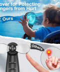 Portable Handheld Fan With USB Rechargeable Battery On The Go 180 Degree Foldable Quiet Mini Personal Cooling For Travel Office And Home Powerful Durable With Three Speed Levels USB Charging Black protecting child's hand