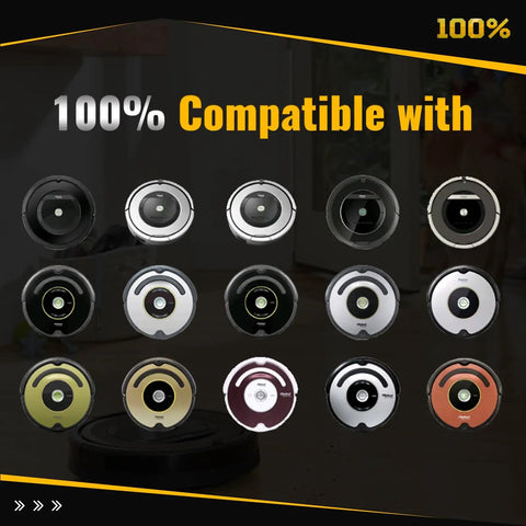 Image showing compatibility of Roomba Replacement Battery 14.4V 5200mAh NiMH Two Pack with various iRobot models.