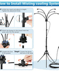 Installation guide for Six Nozzle Adjustable Standing Misting System For Outdoor Patio Beats The Heat With Fast Cooling Easy To Install.