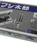 Fusitaro Whetstone Holder Reproduction Kit Featuring Aluminum Wood Stopper Heiss Steel Blade And Tapered Cone For Effortless Knife Sharpening Sweet Steady Hold No Drama Stone Base Setup in protective packaging.