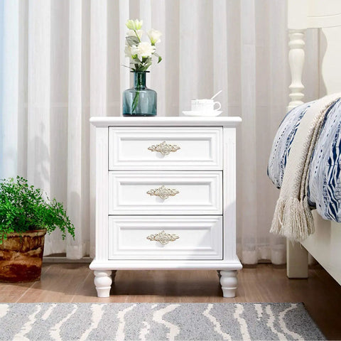 Bedroom dresser with European Style Rose Cabinet Knob Set With Backplates 102mm Vintage Zinc Alloy Flower Drawer Pulls in ivory white