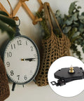 Wall clock and Clock Movement With Pendulum Silent No Tick Mute Mechanism Replacement Kit Black Plastic shown in circle inset.