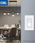Interior room with wall showing 50 Pack Decorator Wall Light Switch Single Pole 15A 120 277 Volt White Durable Polycarbonate Rocker