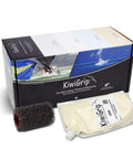 KiwiGrip Non Skid Coating Cream 4 Liters Durable One Part System Easy To Apply Spreads Smoothly Without Fillers Sand Or Rubber Flecks Grippy Floor Finish For Marine And Indoor Use packaging with roller and pouch