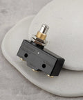 Beefed Up Heavy Duty SPDT Travel Switch 20A 250V Micro Limit Switch; close-up of black industrial-grade upgrade Z15G1807 model
