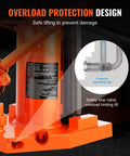 Heavy Duty Hydraulic Toe And Top Lift Jack Delivering 20 Ton Muscle For Tough Auto And Industrial Tasks With Quick Toe Extension showing overload protection features.