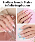 French Manicure Nail Art Stickers 30 Sheets With 3 Design Options Self Adhesive Nail Tips Guides for DIY Mani Decoration Easy Peel