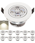 10-Pack Commercial LED Downlight 4W, 4000K Natural White with sleek design and efficient lighting for indoor use.