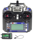 Front view of 6 Channel 2.4GHz AFHDS2A RC Transmitter with Receiver for Drones, Quads, Helis, Gliders, and Planes, Mode 2