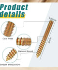 20 Pack 1 4 20 X 3 Inch Hanger Bolts Forged From Tough Carbon Steel showing clear treads and smooth finishes.