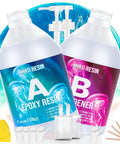 Crystal Clear Epoxy Resin Kit 2 Gallon Self Leveling Low Odor No Bubbles 1:1 Ratio Food Safe Resin And Hardener Kit