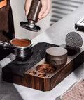 The Legit Non Slip Portafilter Rack And Coffee Distributor Holder Tamper Stand Tool Organizer Tamping Station For Home Barista Espresso Brewing Tools Badass Setup with tamper and espresso portafilter.